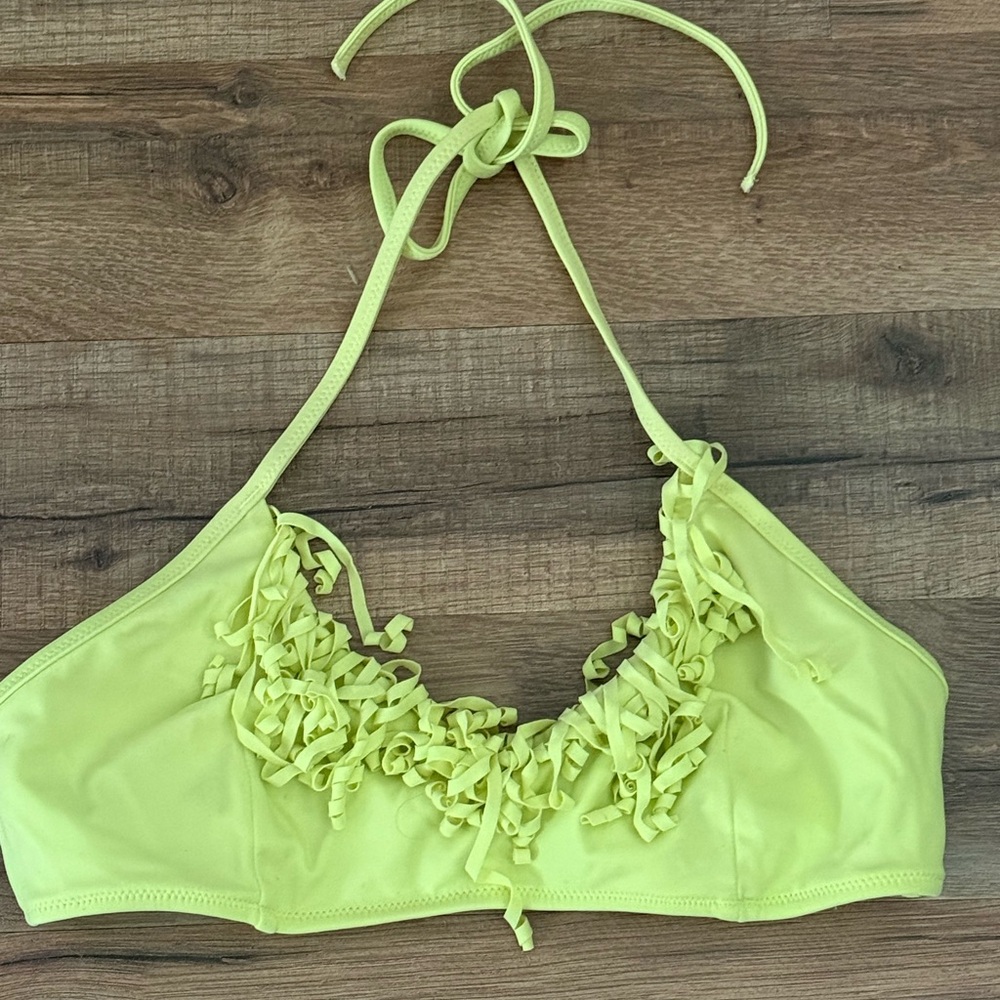 Victoria's Secret Neon Yellow Bikini Top